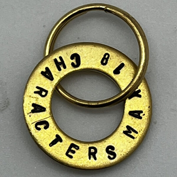 No. 2 Brass Dog Tag 24mm - Image 3